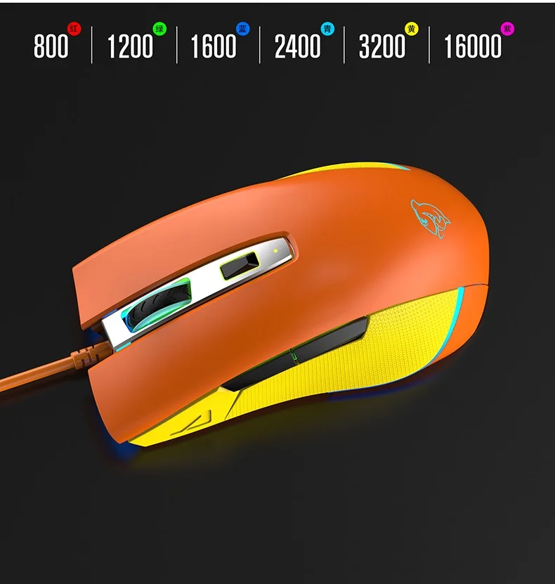 16000 dpi Ajazz Douyu DMG-700 RGB с подсветкой USB Проводная компьютерная игровая/Офисная макро-мышь программируемая настольная игровая мышь Gami
