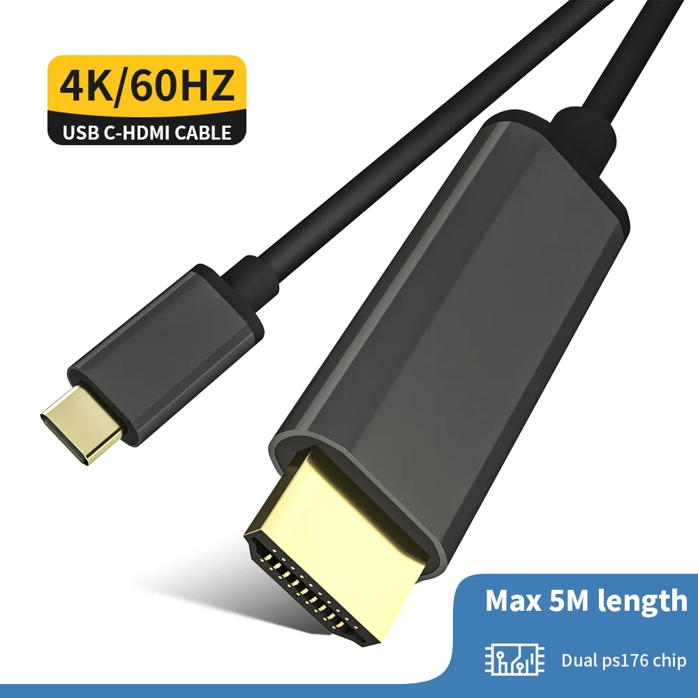 Usb type c к hdmi кабель адаптер 4k 60Hz Thunderbolt3 конвертер usb для MacBook Huawei Mate 30 Тип