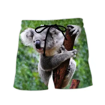 

PLstar Cosmos 2020 New summer Fashion Shorts Animal Koala / Parrot / Horse 3D Printed Male/Female streetwear Casual Cool Shorts