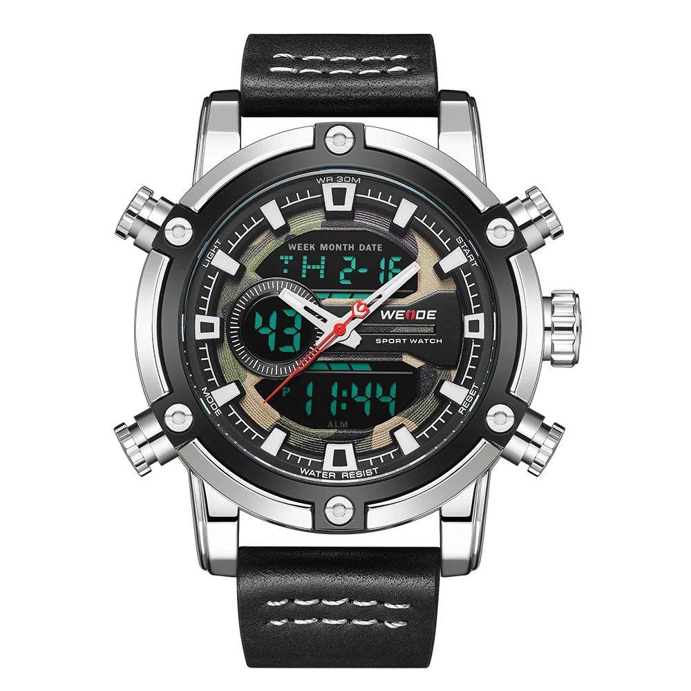 WH9603-11C WEIDE часы европейские роскошные мужские спортивные Бизнес Кварцевые move Мужские t аналоговые lcd Цифровые Автоматические часы с датой и будильником мужские часы - Цвет: WH9603-11C