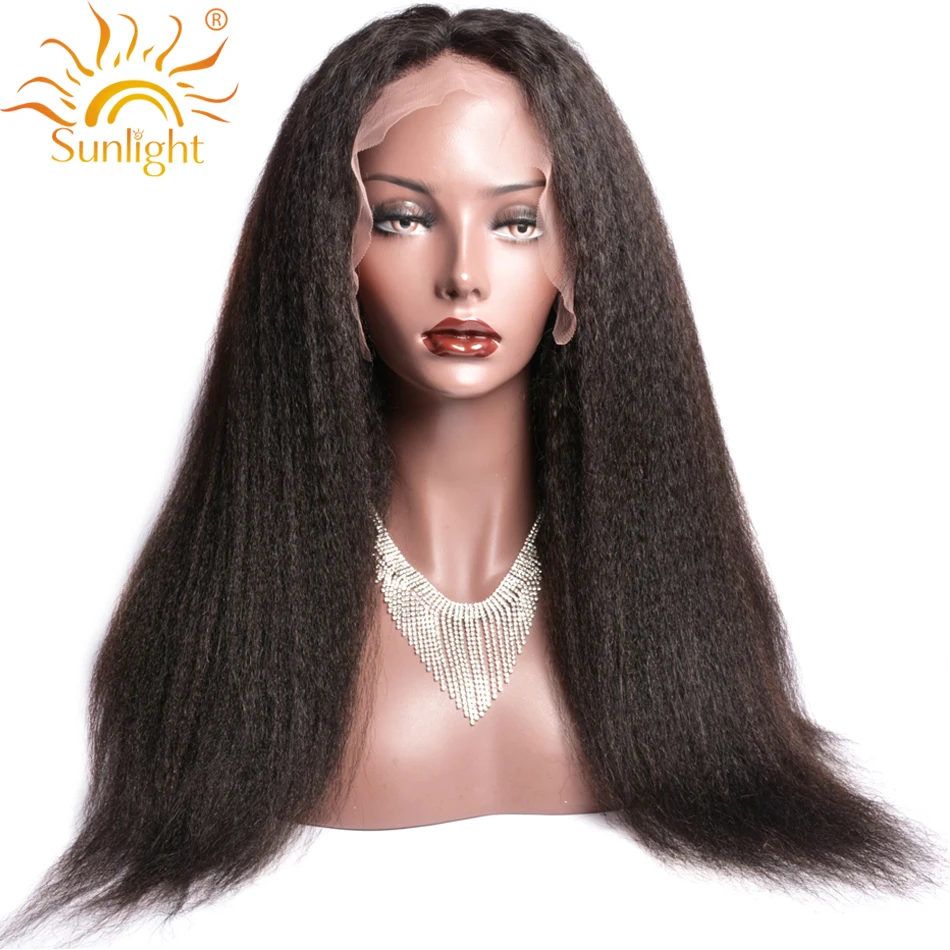

Kinky Straight Lace Wig Brazilian 13x4 Lace Front Human Hair Wigs For Black Women Italian Yaki Human Hair Wigs Pre Plucked Hair