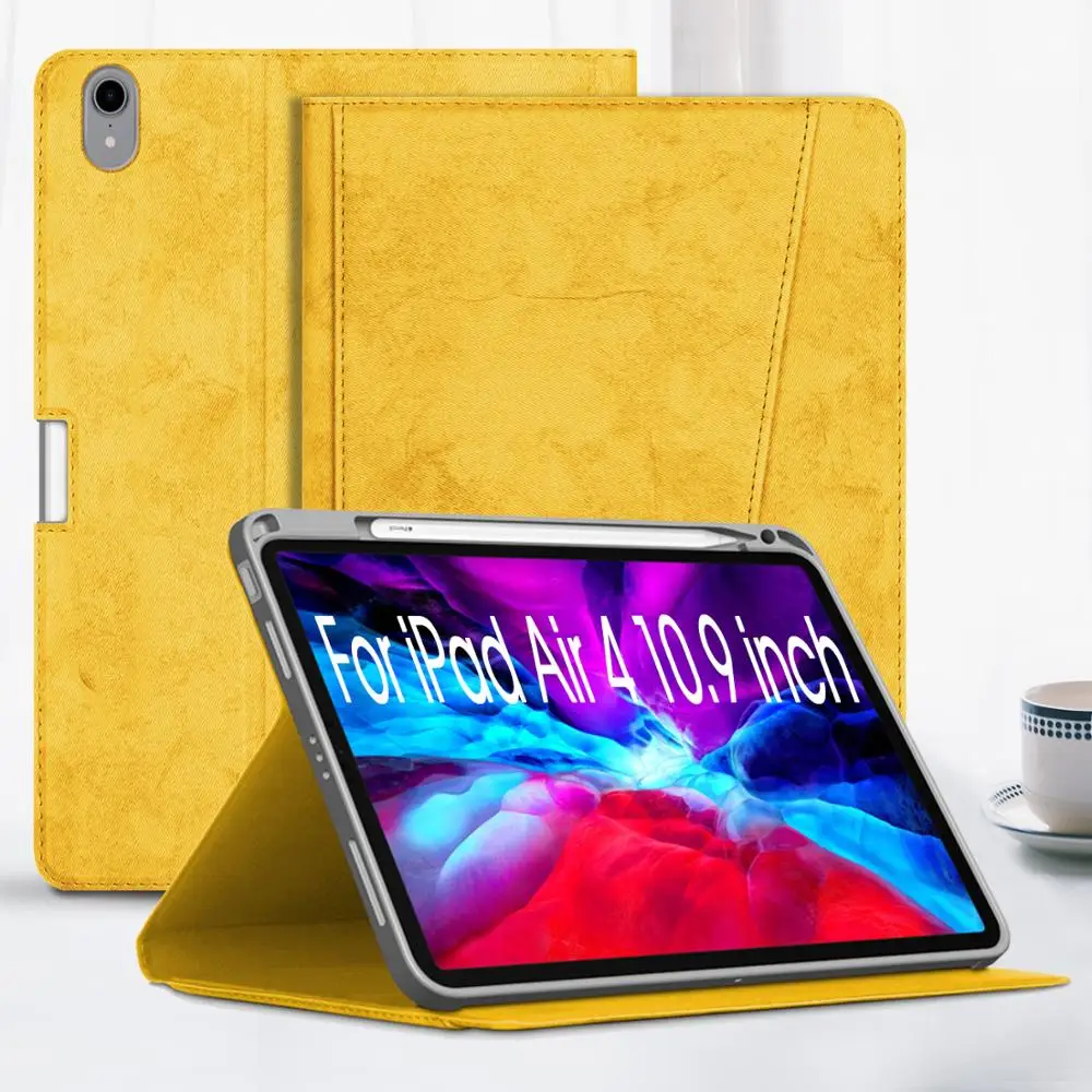 

Cover for iPad Air 4 10.9 inch 2020 Case,Multi Viewing Angle Stand Cover for iPad Air 4th Generation Case with Pencil Holder.