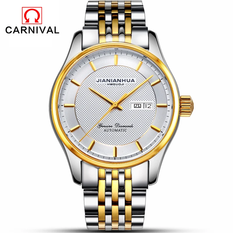 

Reloj Hombre CARNIVAL Automatic Military Watch Men Luxury Brand Waterproof Fashion Week Date Business Dress Mechanical Watches