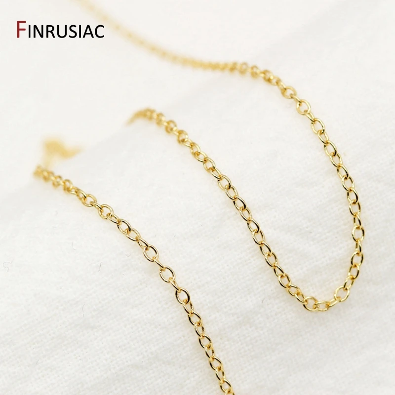 Wholesale 12 PCS Gold Plated Brass Cable Chains Necklace Bulk