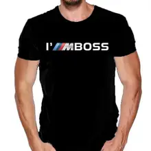 Летняя мужская футболка, модная футболка с логотипом I'm Boss M power, забавная футболка из хлопка с принтом Mercedes F1 Subaru Suzuki