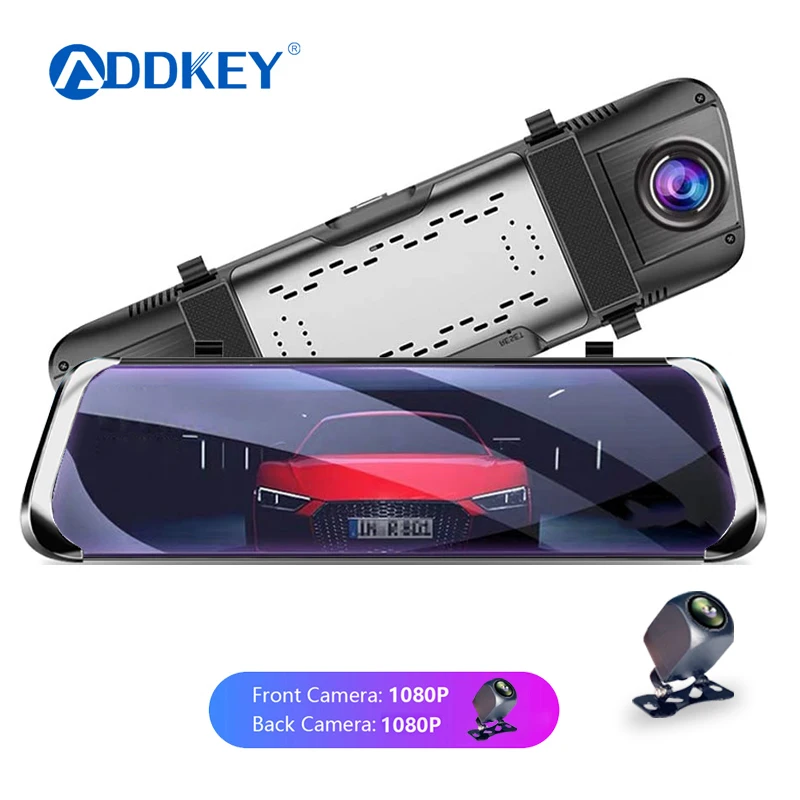 Автомобильный видеорегистратор ADDKEY 10 дюймов 1080P зеркало заднего