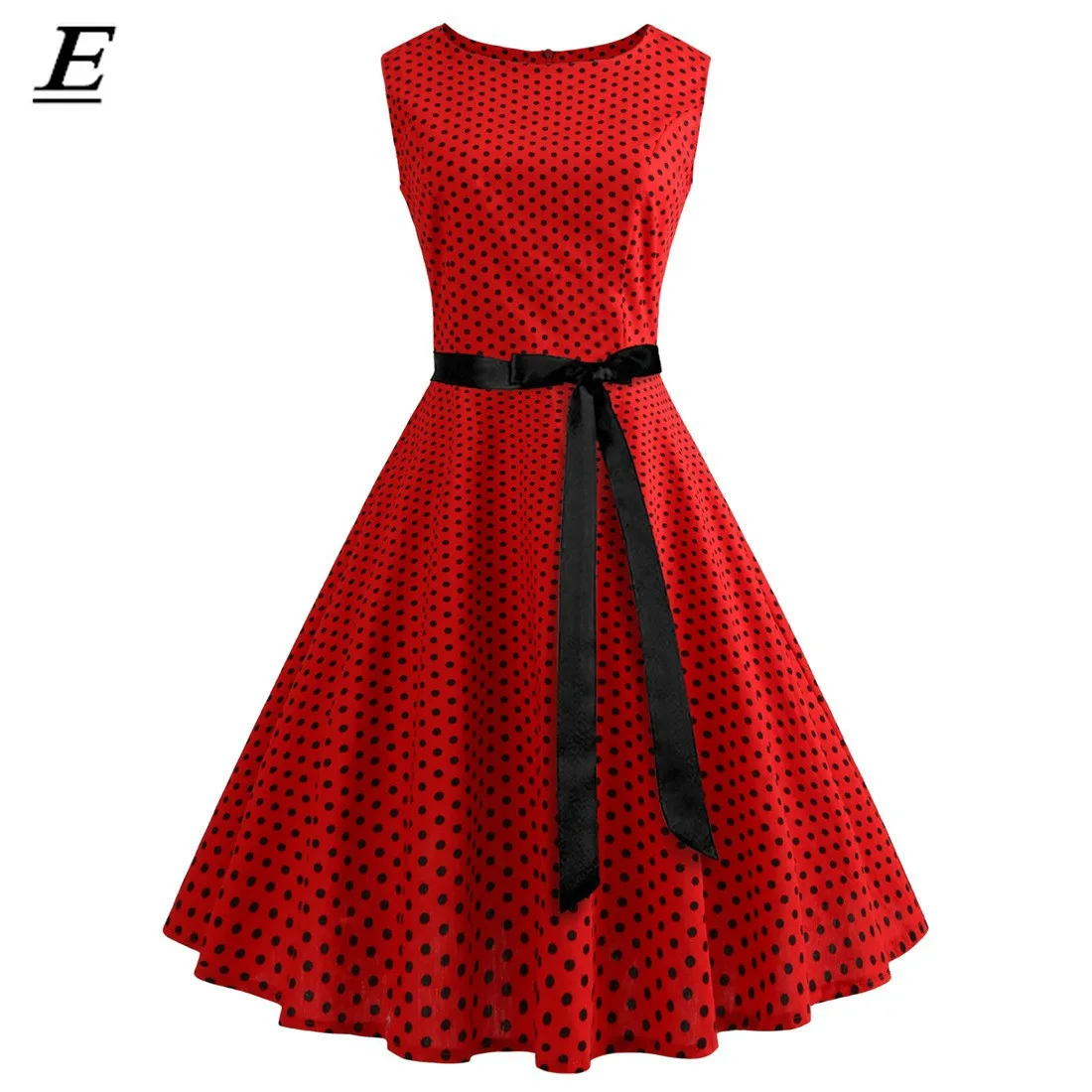 Женское винтажное платье с принтом музыкальных нот голубое миди в стиле ретро 50 60