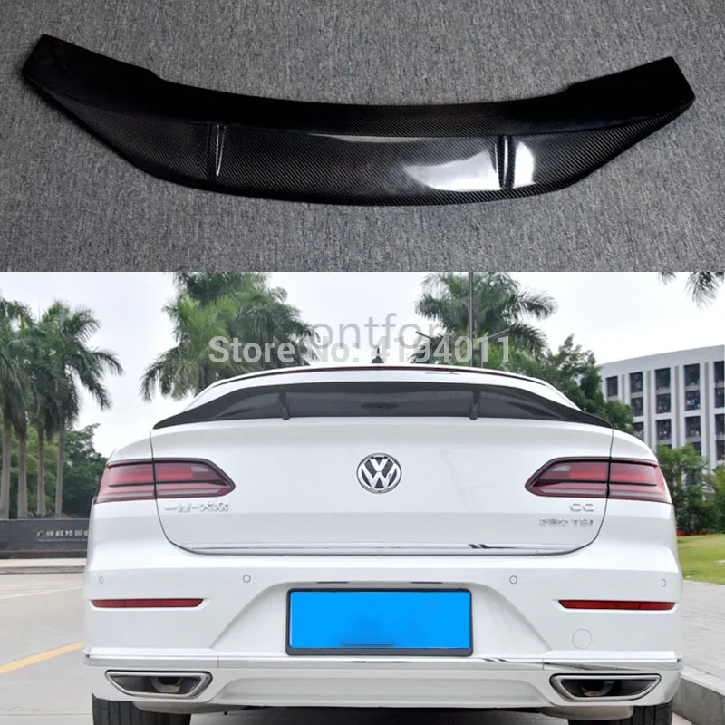 

High Quality Carbon Fiber Rear Spoiler Wing Trunk Boot Lid Cover Decoration For Volkswagen New Passat CC Spoiler 2018-2019