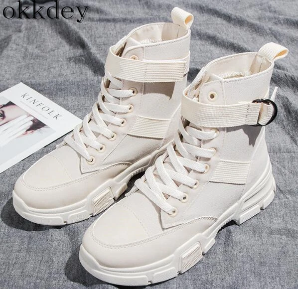 

New hot Martin boots short boots British style leather boots high to help fashion color matching large size women boots a500
