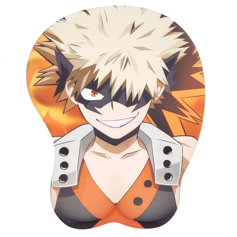 My Hero Academia alfombrilla de ratón 3D Oppai, reposamuñecas de Anime