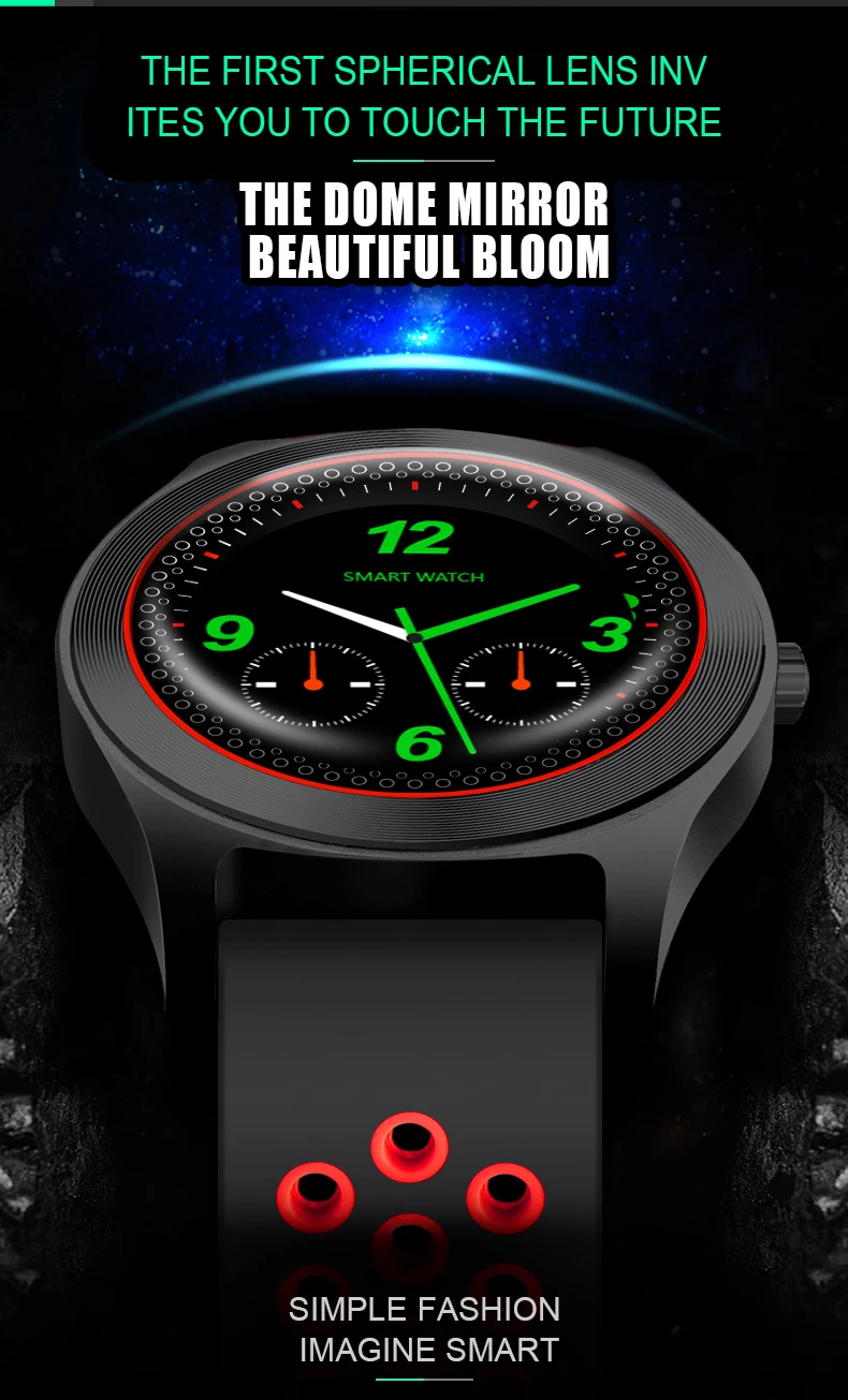 

TF8 Android Wristwatch Card Sports Fitness Tracker Watch Round Smart Watch Phone Smartwatch Bluetooth