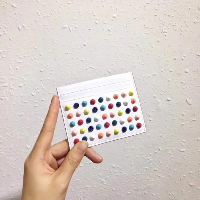 Fashion Slim Card Holder High Capacity Genuine Leather Men Women Simple Card Bag Business Bank Credit Card Holder Coin Purse white