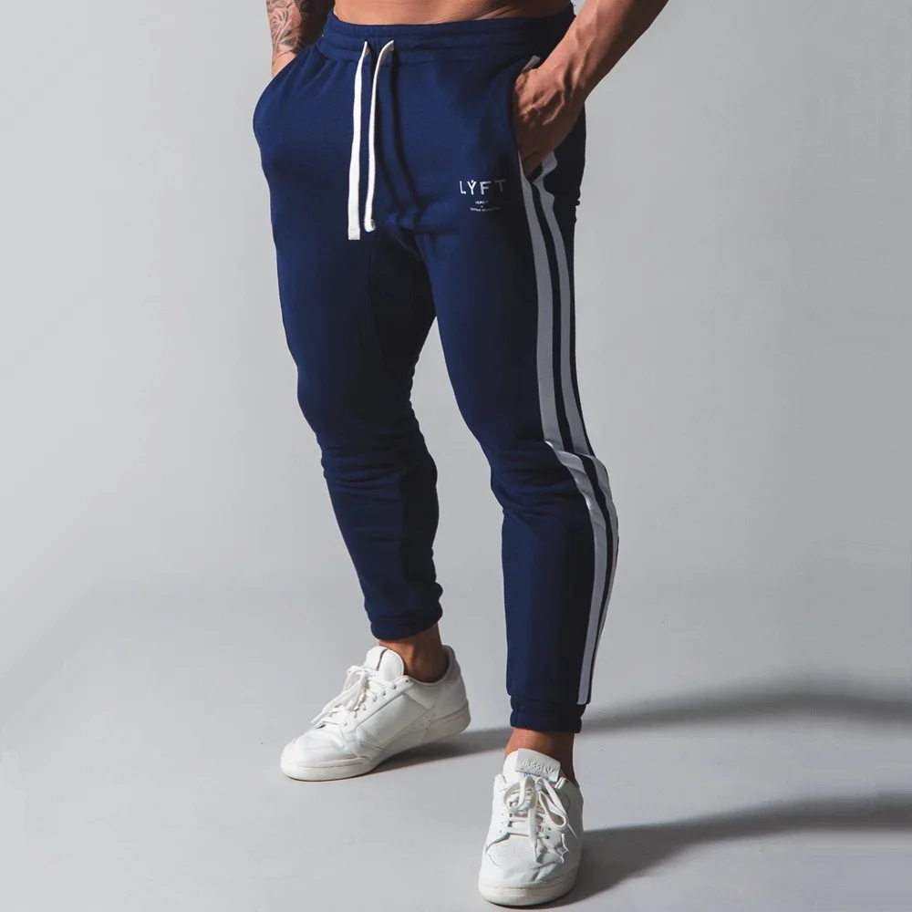 Men Sportswear Casual Elastic Fitness Workout Running Gym Bottoms Pants Trousers 