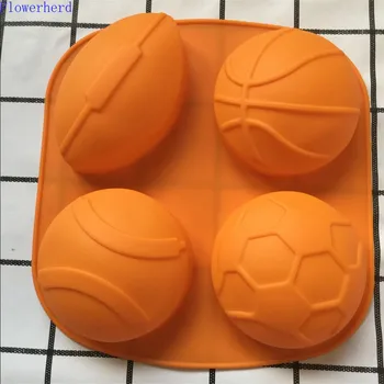 

Football Basketball Silicone Mold Cake Mold Plaster Mold Bread Mold Fondant Silicone Mold Cake Decorations Chcoolate Soap Mold