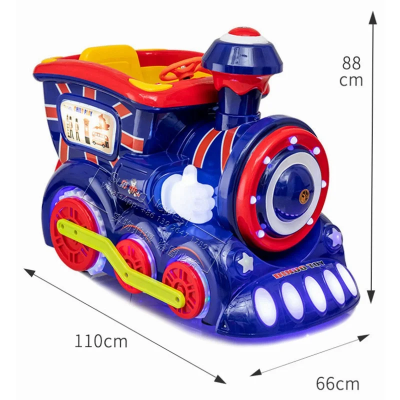 Factory Wholesale Cheap Price Arcade Games Rocking Swing Machine Amusement Shopping Mall Token Coin Operated Train Kiddie Rides