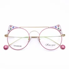 Belight оптические титановые женские кошачьи формы дизайн розовые винтажные стеклянные Рецептурные очки для глаз es оптические очки с оправой 3200