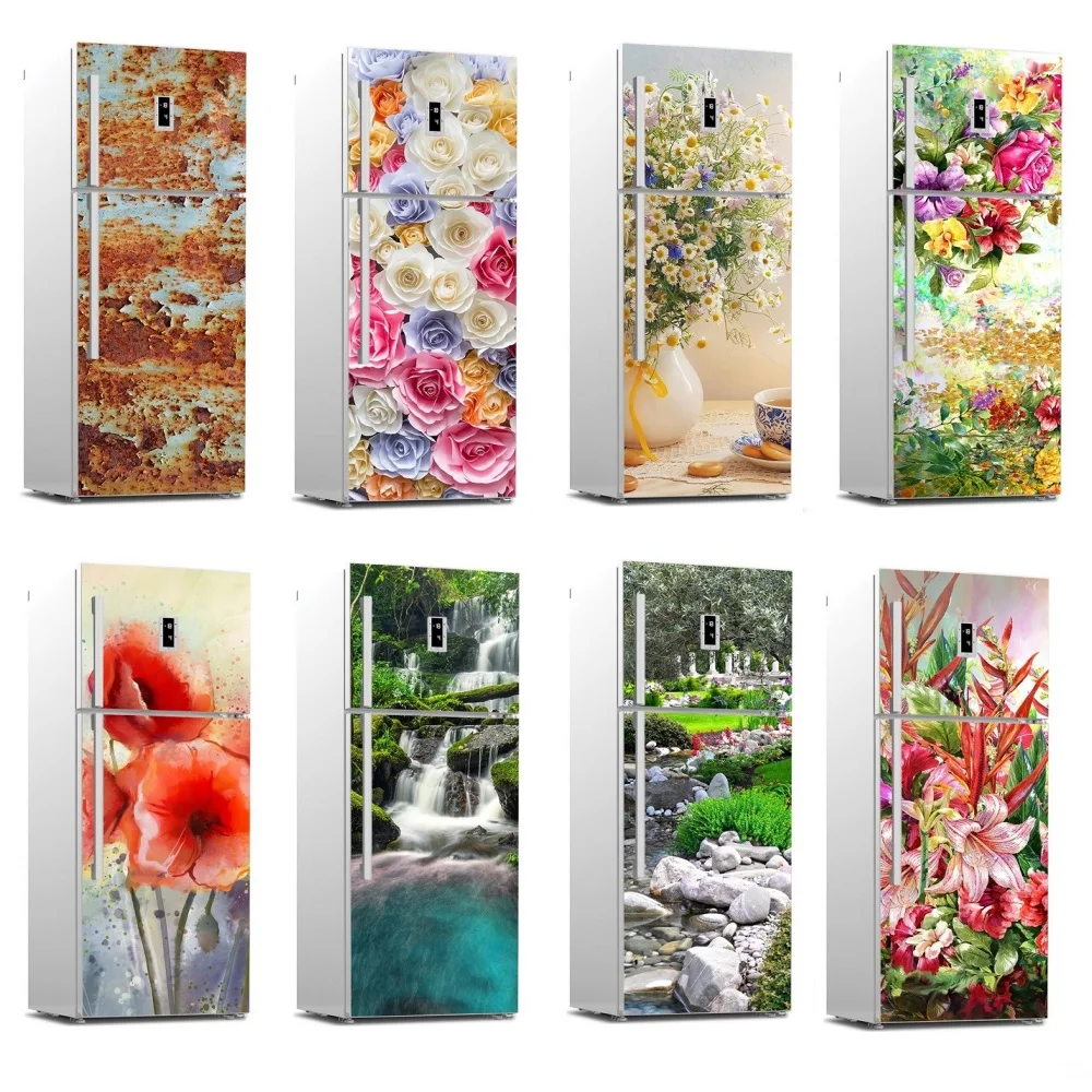 3d Self Adhesive Dishwasher Refrigerator Wrap Freezer Sticker Art