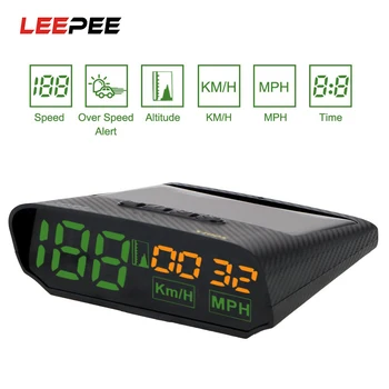 

X100S HUD Auto Head UP Display Solar Charge Car GPS Speedometer Auto Safe Warning Diagnostic Tool Time Altitude Speed Meter