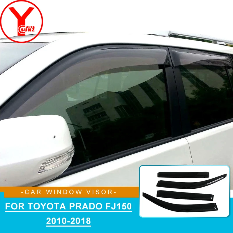 Прочный дождевик ветрозащитный козырек для toyota prado fj150 land cruiser 2010 2018 дефлекторы