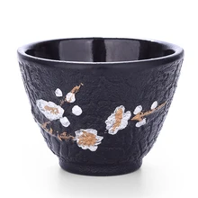 Чугунный железный чай, чашки для японского чая, чашки, 50 мл, приборы для напитков, китайский, ручной работы, кунг-фу, чайные чашки, обслуживание,, I029