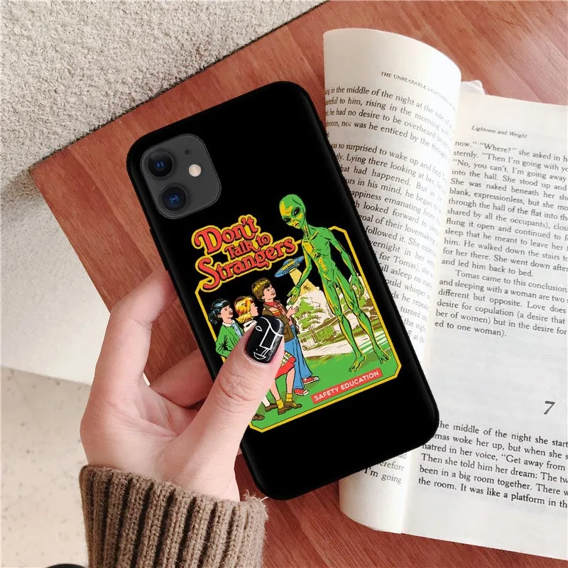 Funny Halloween Satan Vintage Let's Summon Demons Graphic Black silicone Phone Case For iPhone XR X XS 11 Pro Max 8 7 6 6S Plus