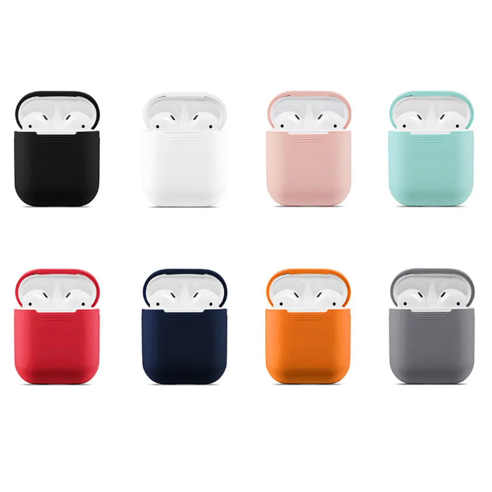 100% Облегающий мягкий силиконовый чехол для A ^ pple Airpods противоударный гарнитура