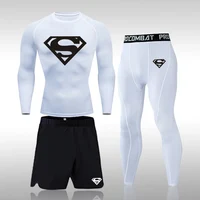 Men Running Jogging Training Clothes Sets Football Basketball Cycling Fitness Sport Wear Kits Teenager Compression Sportswear