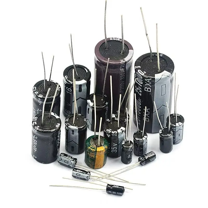 

20PCS Into the aluminum electrolytic capacitor element 16/25 v/v / 50/10/4 35 7/100/220/1000/2200 uf