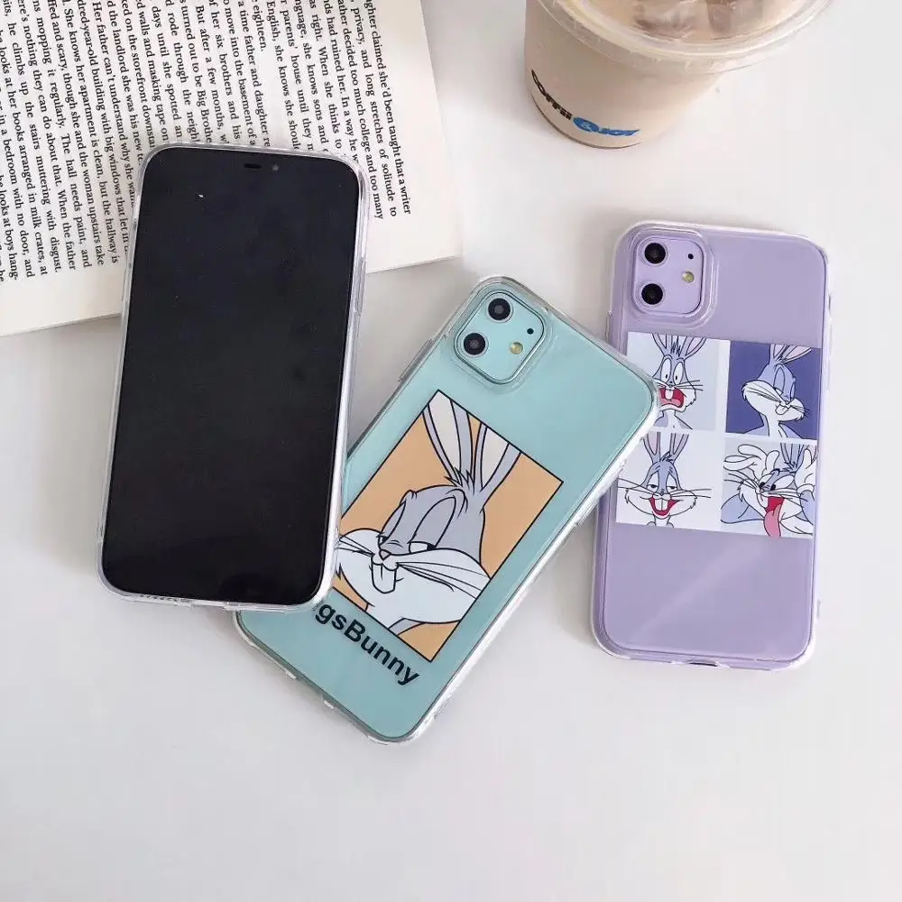 Чехол для телефона с мультяшным кроликом Samsung Galaxy Note 10 S10 S9 S8 S7 S6 Plus Lite edge мягкий