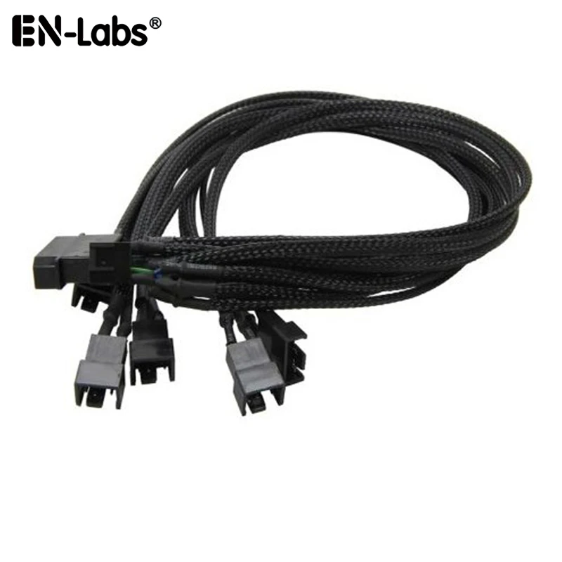 Кабель разветвитель питания PWM с рукавом 4 контактный разъем Molex / SATA для 3 5 6 Spliter