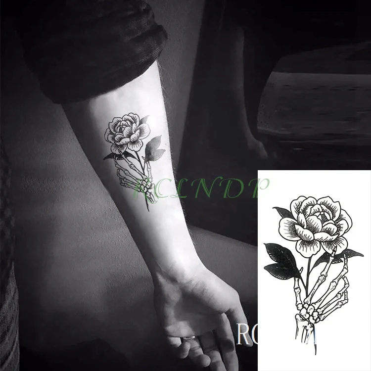 Водостойкая временная татуировка наклейка Мандала Цветок лотоса флэш-тату поддельные тату рука ноги запястье ноги рука для девушки мужчины женщины - Цвет: Бордовый