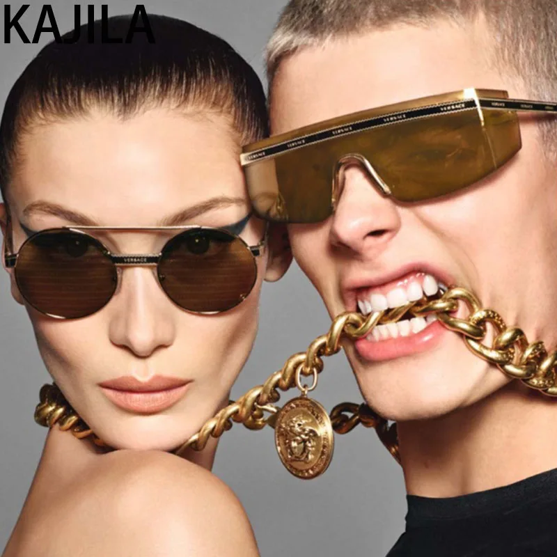 

2020 Fashion Oversized Sunglasses Women Luxury Brand Rectangle Sun Glasses For Men Shades Vintage lunette de soleil femme