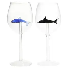 Shark High Borosilicate Glass Red Wine Cocktail Beer Whisky Cup Goblet Cup European Crystal Glass Shark Red Wine Glass Cup wine