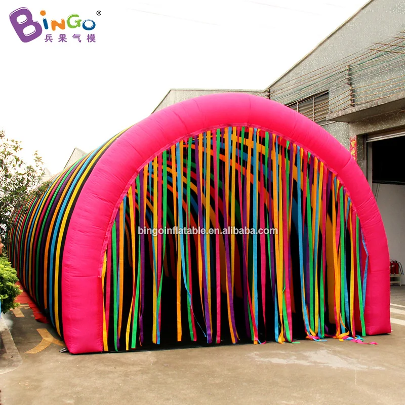  Customized 20x5x3.5 meters inflatable colored tunnel / inflatable long tunnel toy tents