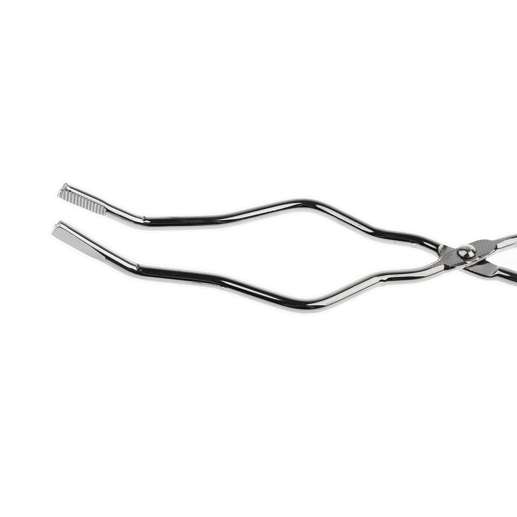 Chemistry Experiment Heating & Melting Crucible Tongs Crucible Holder silver color Chemistry Experiment Heating & Melting Crucible Tongs Crucible Holder silver color