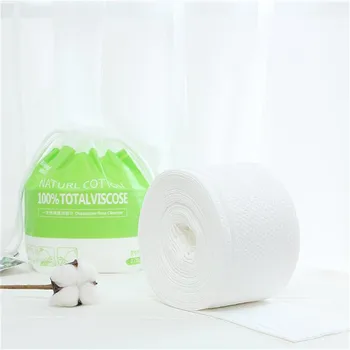 

Milky White Cotton Wet And Dry Roll Face Towel Disposable Non-Woven Face Towel