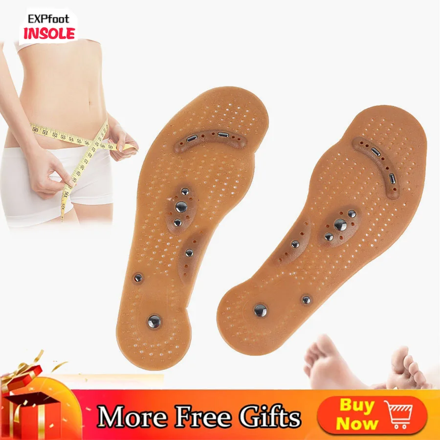 Magnetic Therapy Massage Insoles for Men Women Weight Loss Promote Blood Circulation Foot Magnet Health Care Shoe Pads | Обувь