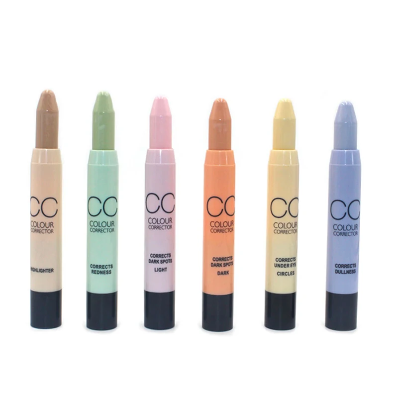 

CC Color Corrector Automatic Rotation Concealer Pen Pencil Stick Camouflage Palette For Dark Circle Spot Acne Facial Care Makeup