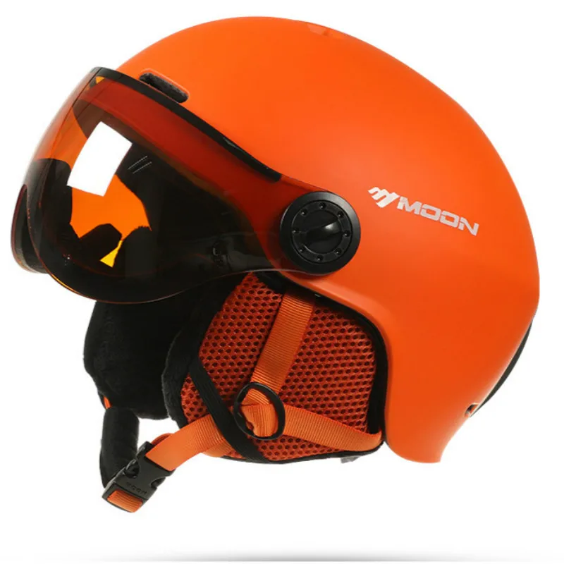 

Moon ski helmet 2019 Outdoor Sports Snowboard/Skateboard Helmet PC+EPS ski helmet With Goggles Visor helm ski a5