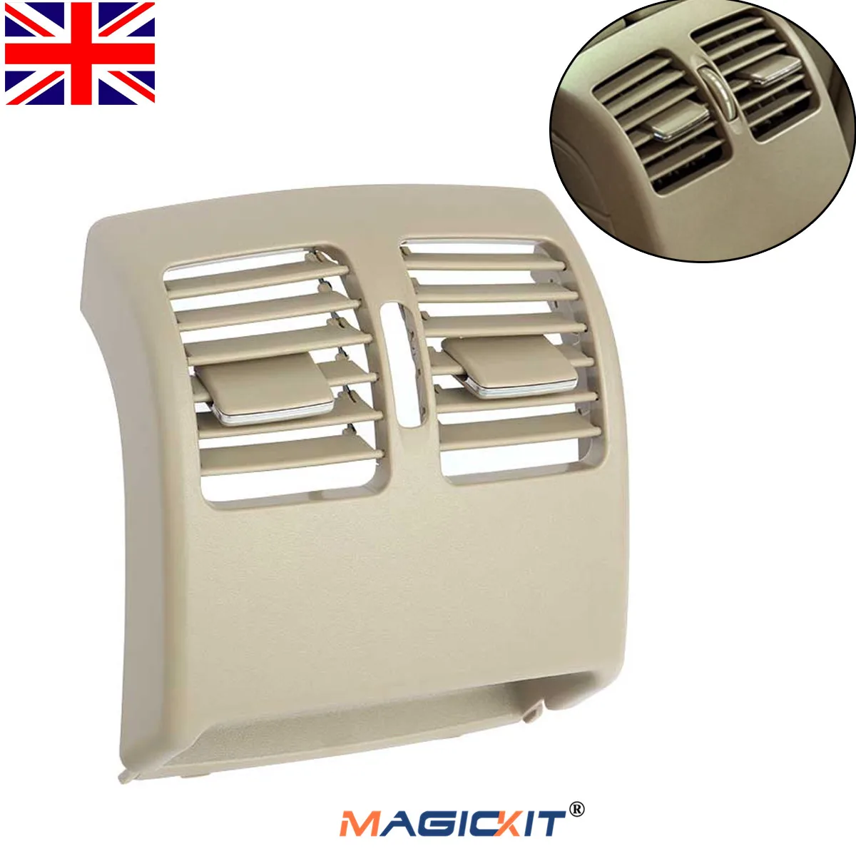 MagicKit бежевый Задняя центральная консоль вентиляционная решетка для Mercedes Benz C Class