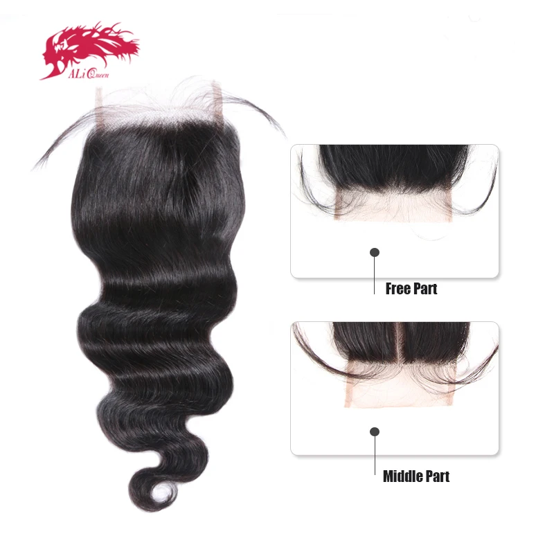 

Body Wave Closure 4×4 Lace Closure Natural Color Transparent HD Lace Free Part / Middle part Brazilian Virgin Human Hair Closure