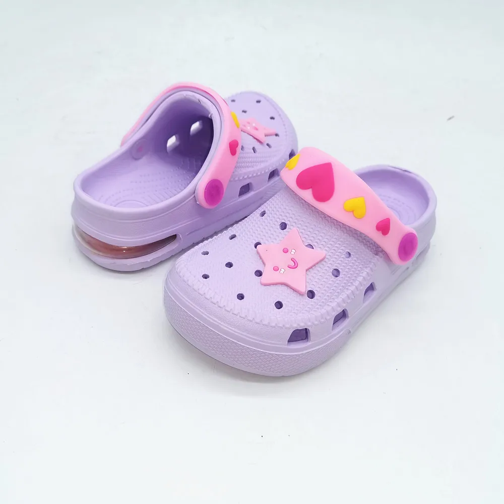 

Girl Mules Air Cushion Kids Summer Clogs Cave Hole Children Beach Slippers TPU Shoes For Girls EUR28 29 30 31 32 33 34 35