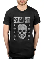 Официальный Sum 41, футболка с черепом, кричащий кровавый патрон, 13 голоса, хлопковые топы больших размеров, футболка