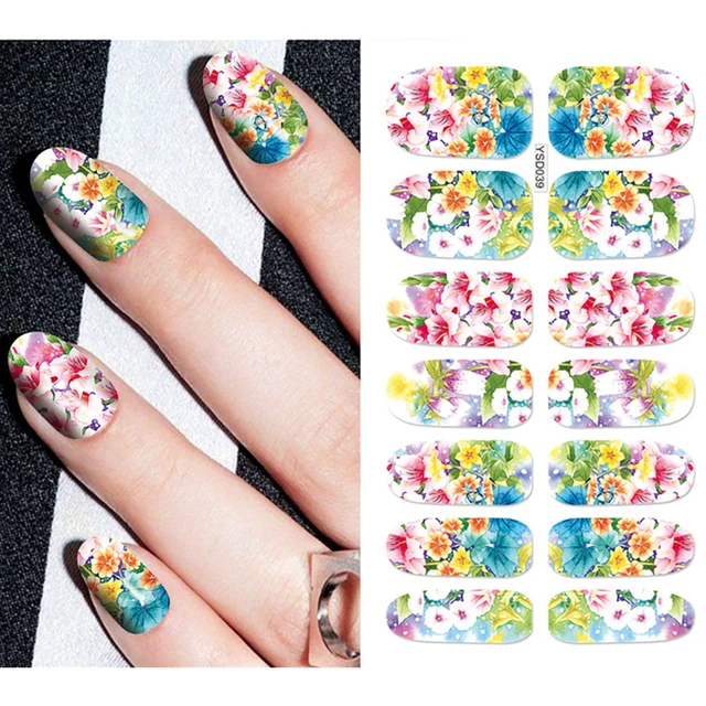 Nail Stickers For Nails Sliders 3D Color Water Transfer Nail Sticker Creativity Decoration Art Necklace Pattern Dreamcatcher YSD039