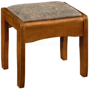 

Chinese solid wood dressing stool bedroom makeup stool European square stool small apartment simple modern makeup stool