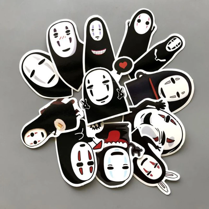 12 шт./компл. Новые аниме наклейки No Face Man s для скейтборда ноутбука чемодана холодильника телефона каракули