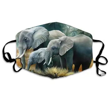 

Elephant Unisex Mask Indoor Outdoor Cycling Camping Travel Windproof Sun Anti Dust Mask Mouth with Adjustable Ear Loops