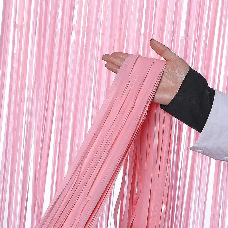 Matte Foil Tassel Fringe Curtain for Celebrations and Events