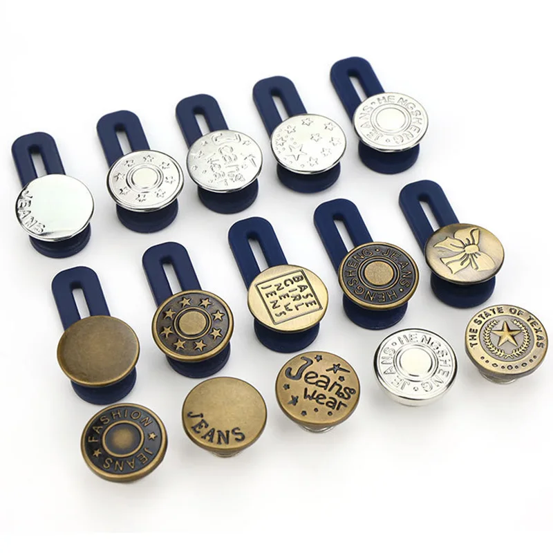 10Pcs Jeans Retractable Button Adjustable Detachable Extended Button For Pants