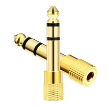 1 шт 6,35 мм разъем до 3,5 мм штекер разъем для наушников усилитель микрофонный аудио, адаптер AUX 6,3 3,5 мм конвертер